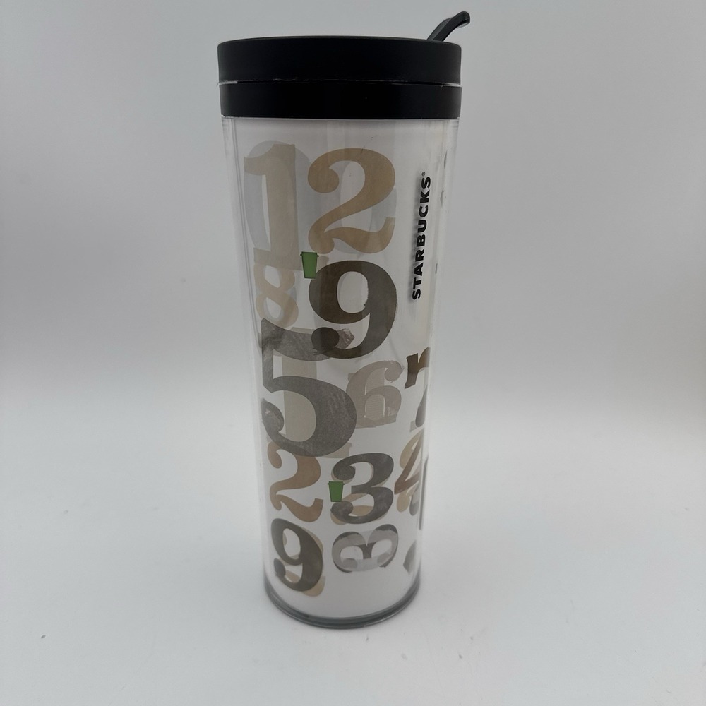 Starbucks Travel Tumbler Numbers 2011 Coffee Cup Mug Lock Lid 16 oz Collectors